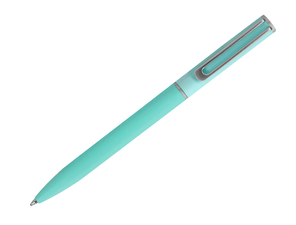 BOLIGRAFO BELIUS BARI SET CON 2 BOLIGRAFOS COLOR CELESTE PUNTA 1 MM TINTA AZUL EN CAJA DE REGALO