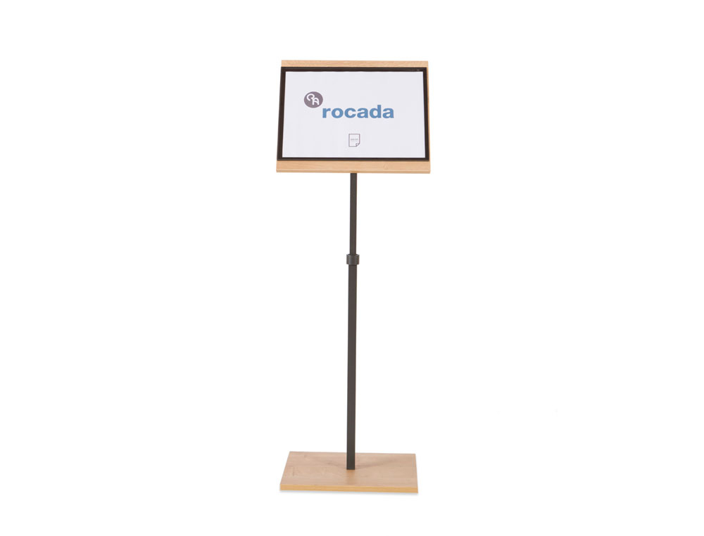 EXPOSITOR ROCADA DE SUELO SERIE NATURAL MAGNETICO ROTATIVO 360 ALTURA AJUSTABLE DIN A3