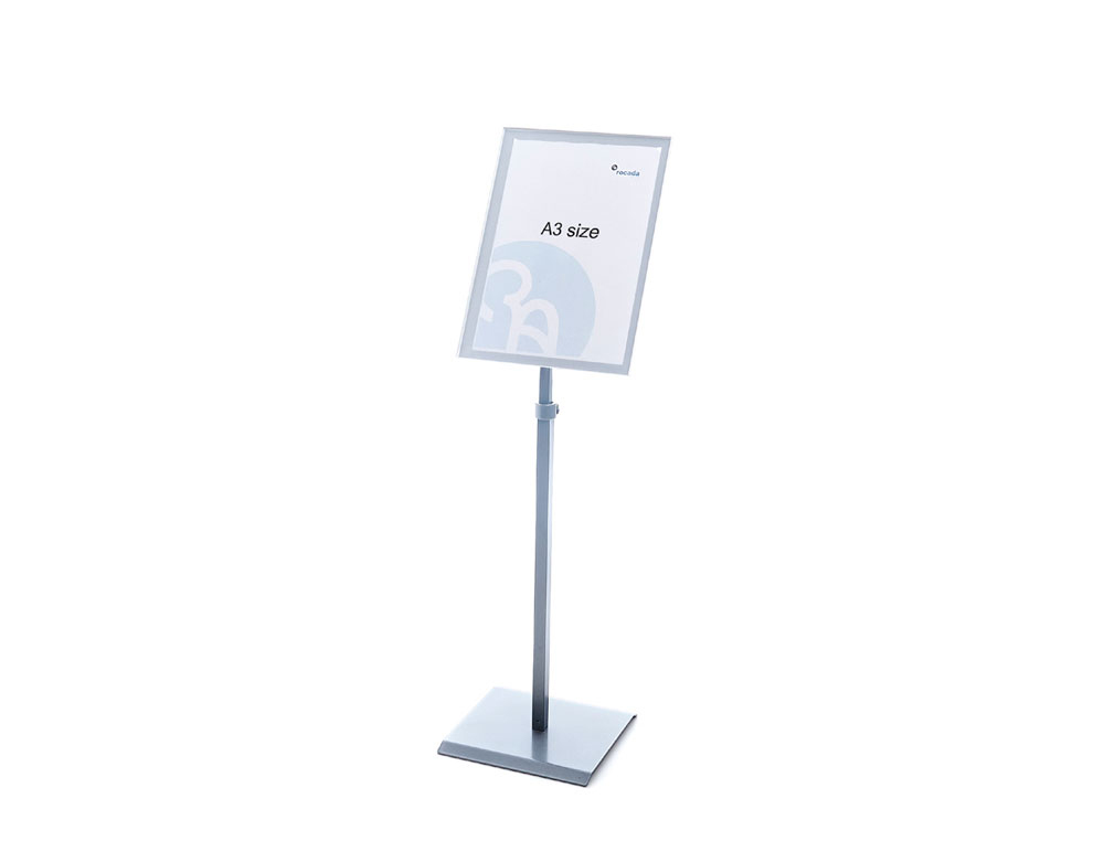 EXPOSITOR ROCADA DE SUELO MAGNETICO ROTATIVO 90 HORIZONTAL/VERTICAL ALTURA AJUSTABLE DIN A3